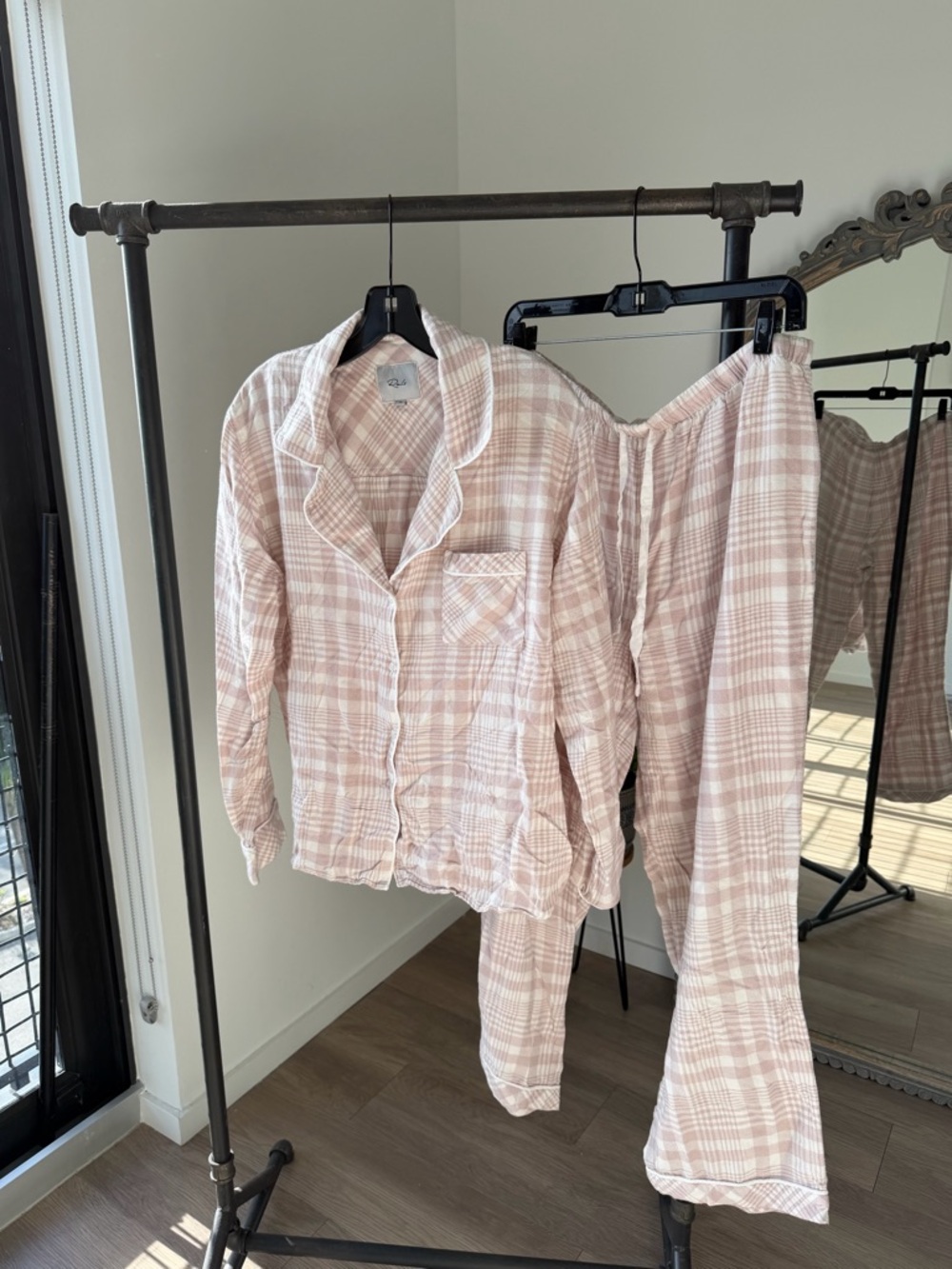 Rails Pink Plaid Cotton Pajama Set